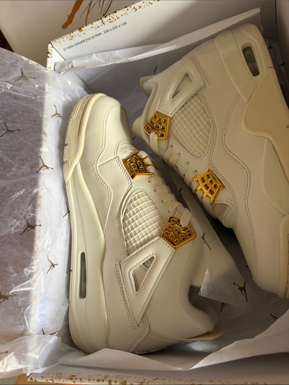 Jordan Women’s Sneakers Cream with Gold Accents